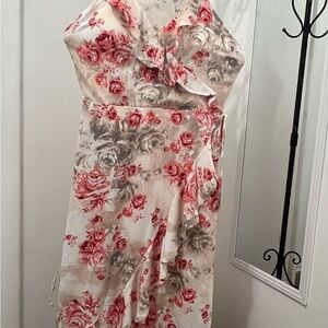 Love Fire Floral Sleeveless Dress.  #016